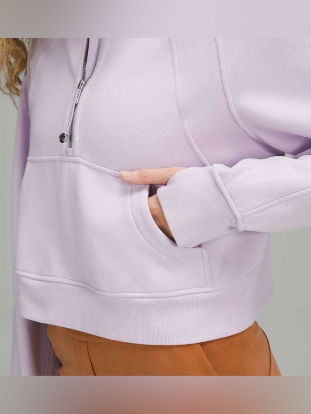 Lululemon Scuba Oversized Funnel Neck Half Zip ~ M/L ~ Lavender Dew